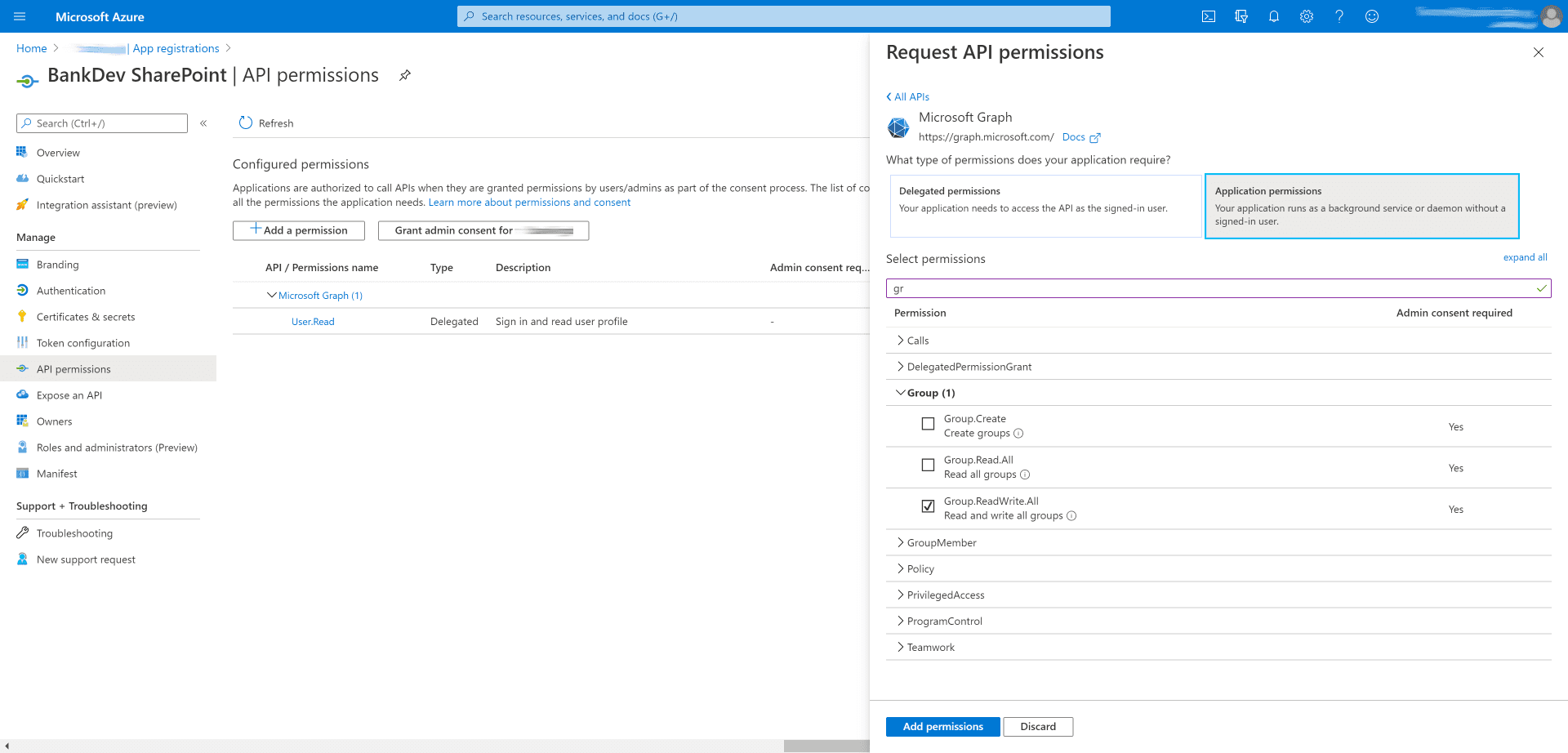 02.Request-API-permissions-Azure-AD-App